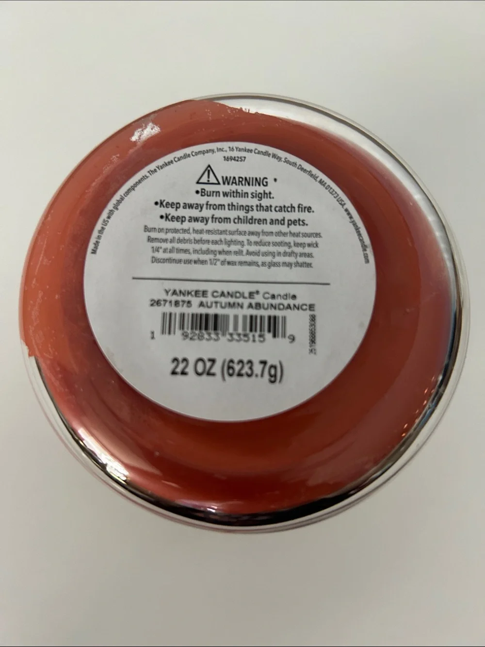 Yankee Candle Autumn Abundance Jar Candle - Red